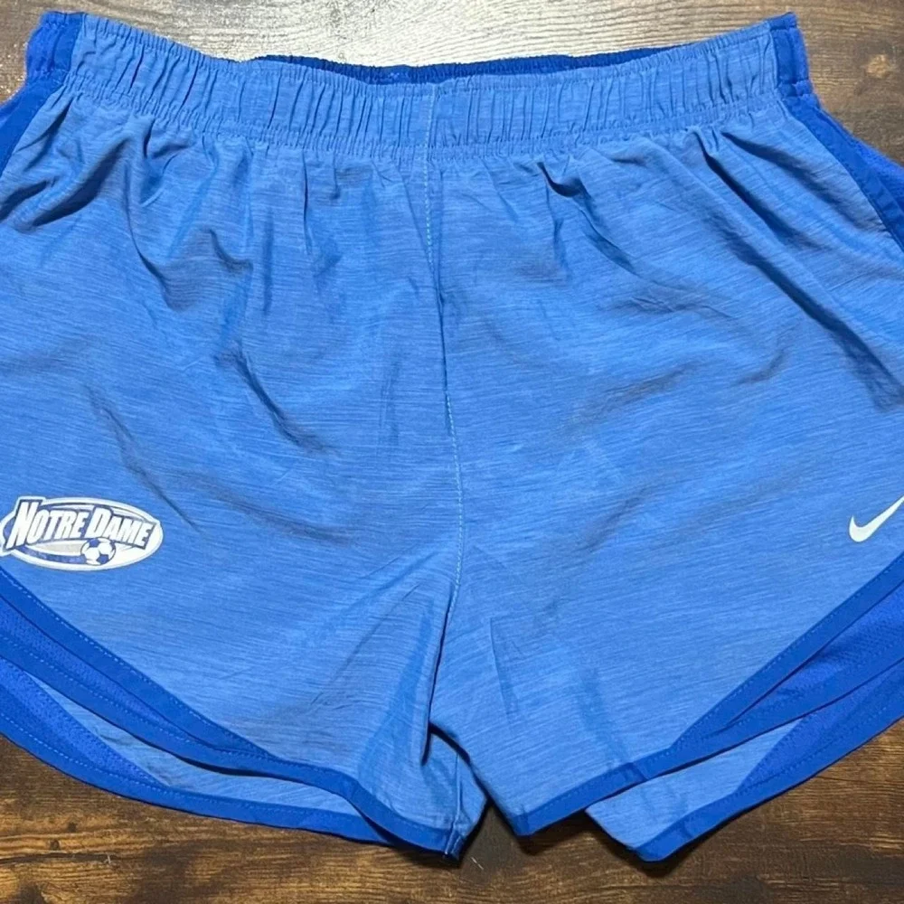 Nike Notre Dame blue shorts with white logo 317.5